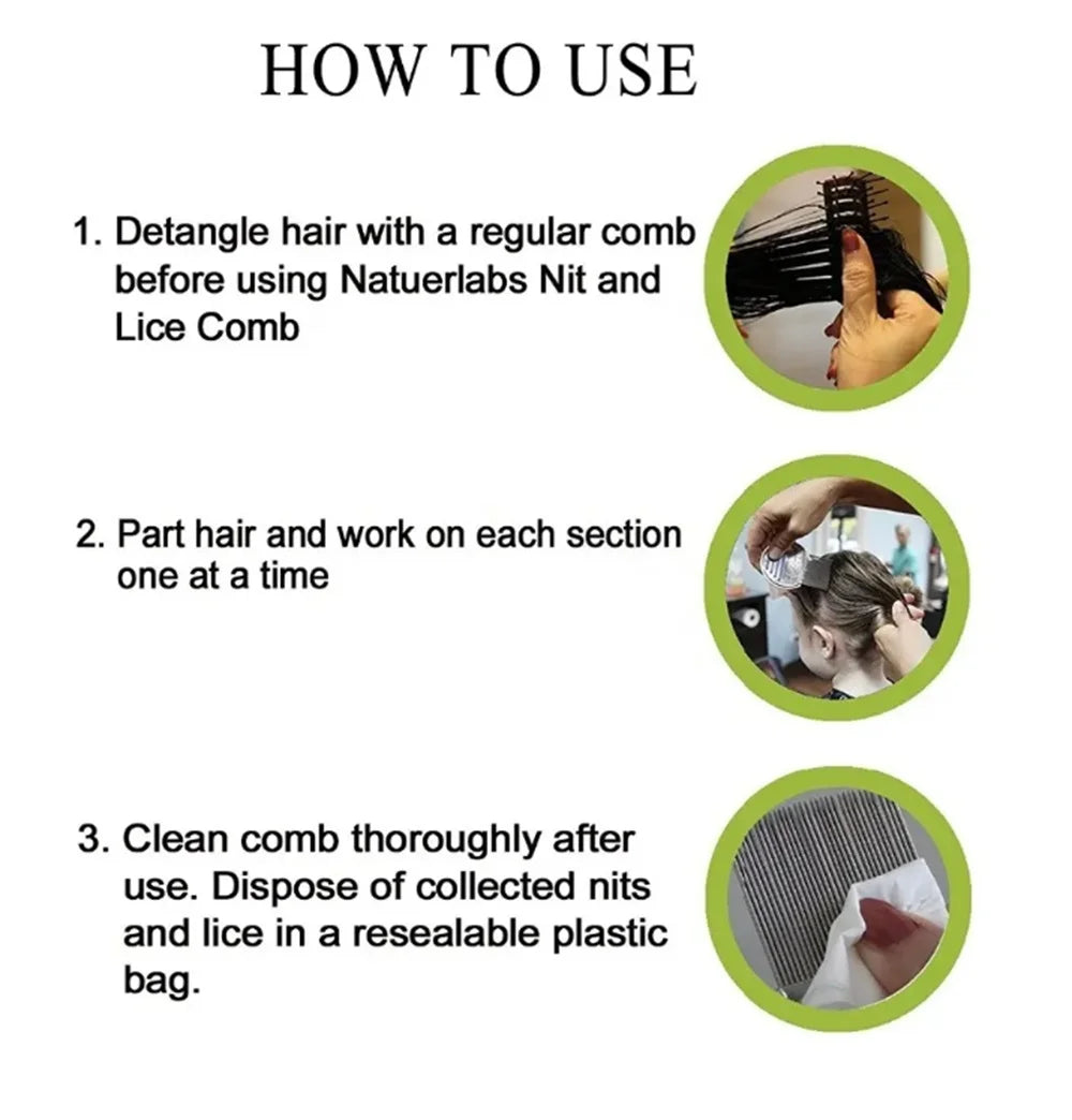 2-Pack Flea & Lice Comb for Dogs & Cats – Stainless Steel Grooming Tool for Tear Stain Removal & Dematting, Ideal for All Pet Sizes