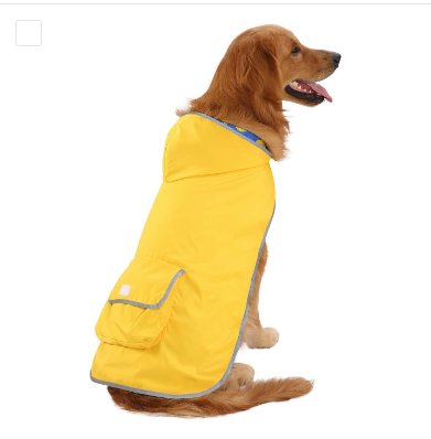 Reversible Hooded Dog Raincoat